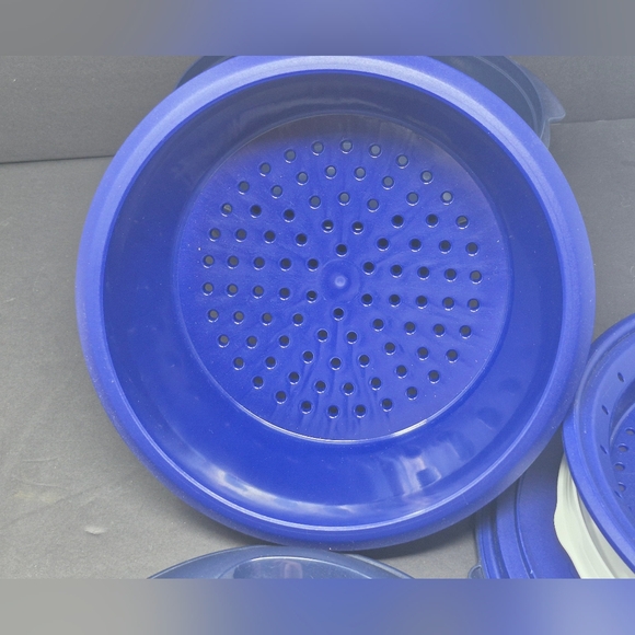 Tupperware Cobalt Blue Smart Multi Cooker Microwave Steamer - Picture 9 of 13